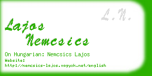 lajos nemcsics business card